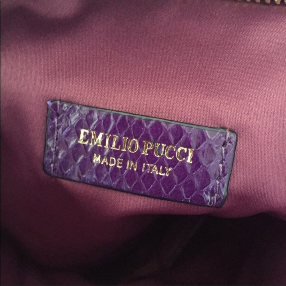 Emilio Pucci Snakeskin Python Clutch Reserved - image 6